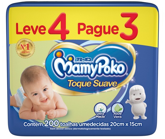 Toalhas Umedecidas MamyPoko Toque Suave Flexíveis