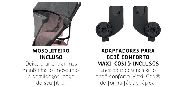Mosquiteiro e adaptadores para bebê conforto Mosquiteiro e adaptadores para bebê conforto