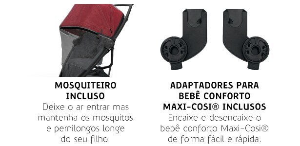 Mosquiteiro e adaptadores para bebê conforto Mosquiteiro e adaptadores para bebê conforto