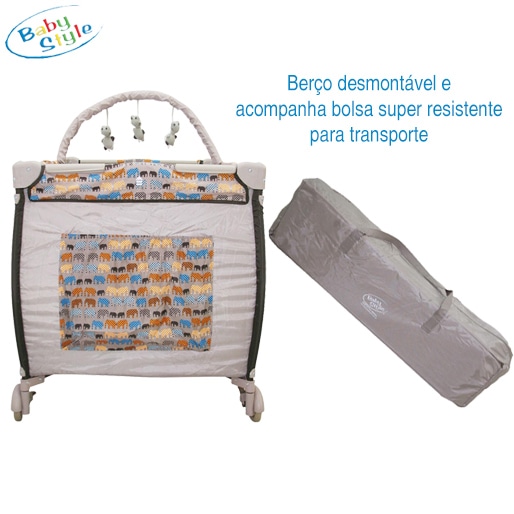 Berço Desmontável Baby Style Plus 663508 Elefante desmontável