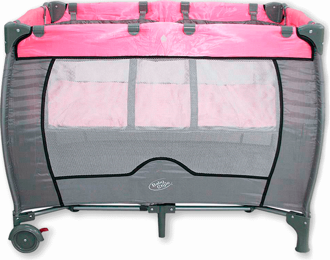 Berço Compacto Baby Style 116810C Rosa Principal Berço Compacto Baby Style 116810C Rosa