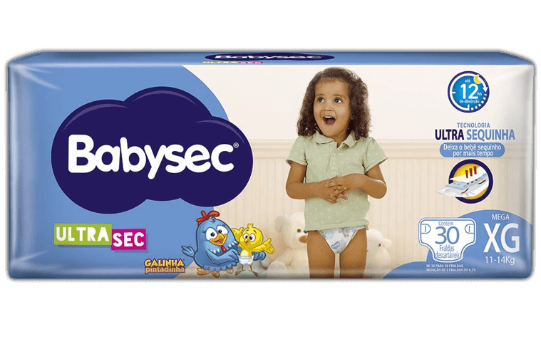 Fralda Babysec UltraSec Galinha Pintadinha XG 36 unidades