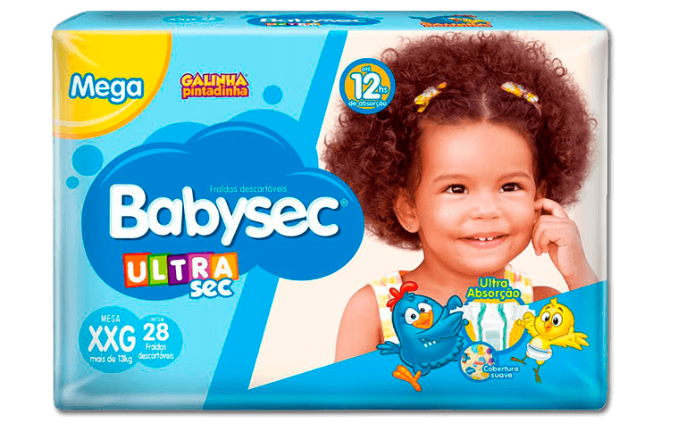 Fralda Babysec UltraSec Galinha Pintadinha XXG 30 unidades