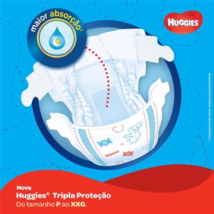 Seu bebê sempre sequinho! Fralda Huggies Turma Mônica M Máxima Absorção
