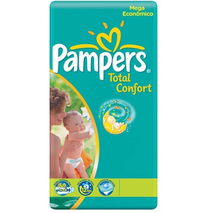 Fralda Pampers Total Confort Mega Econômica