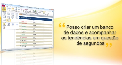 Microsoft® Access® 2010 - exemplo de tela