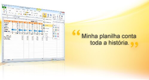 Microsoft® Excel® 2010 - exemplo de tela