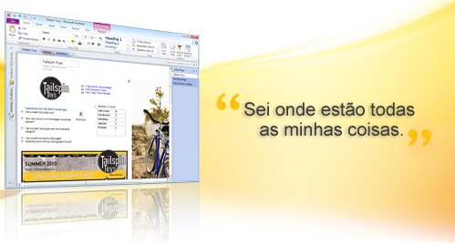 Microsoft® Onenote® 2010 - exemplo de tela