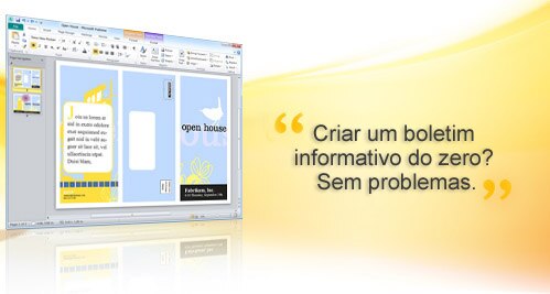 Microsoft® Publisher 2010 - exemplo de tela