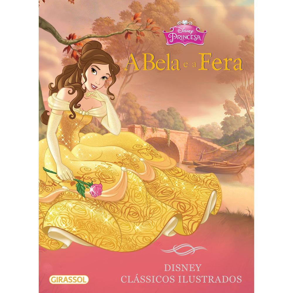livro disney clássicos ilustrados a bela e a fera infantil