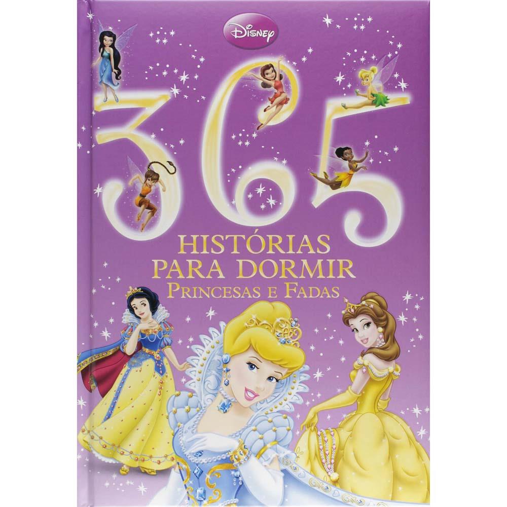 Livro 365 Histórias para Dormir Princesas e Fadas Disney Infantil de 4 a 10 anos