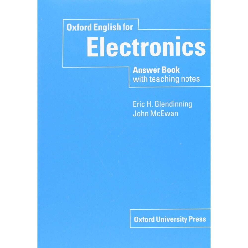 Livro Oxford English for Electronics Answer Book With Teaching Notes Eric Glendinning And