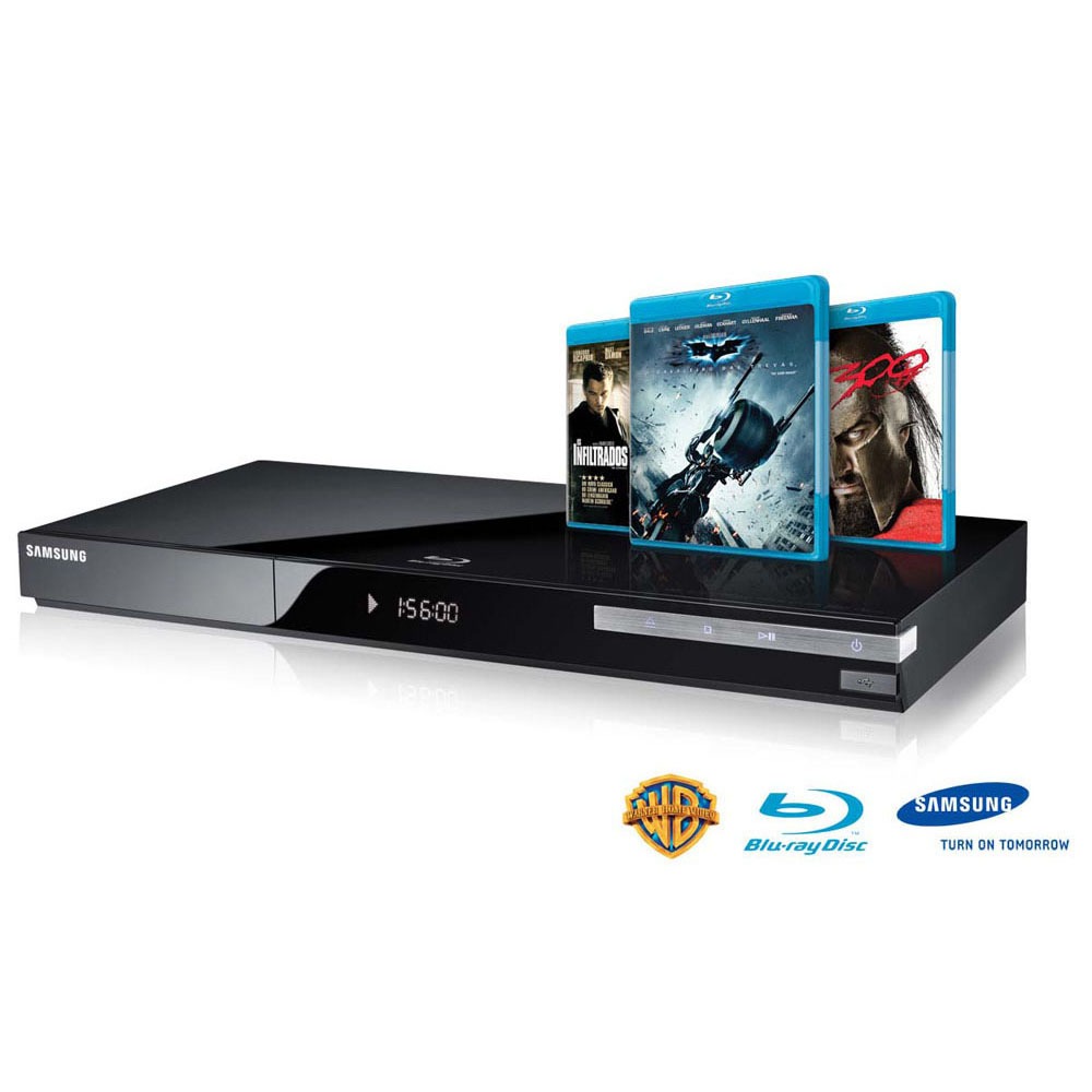 BluRay Player Samsung C5500 BDC5500/XAZ c/ Cabo HDMI e Entrada USB + 3 Filmes BluRay (Batman