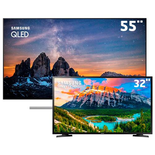 Smart TV QLED 55" UHD 4K Samsung 55Q80 + Smart TV LED 32 ...