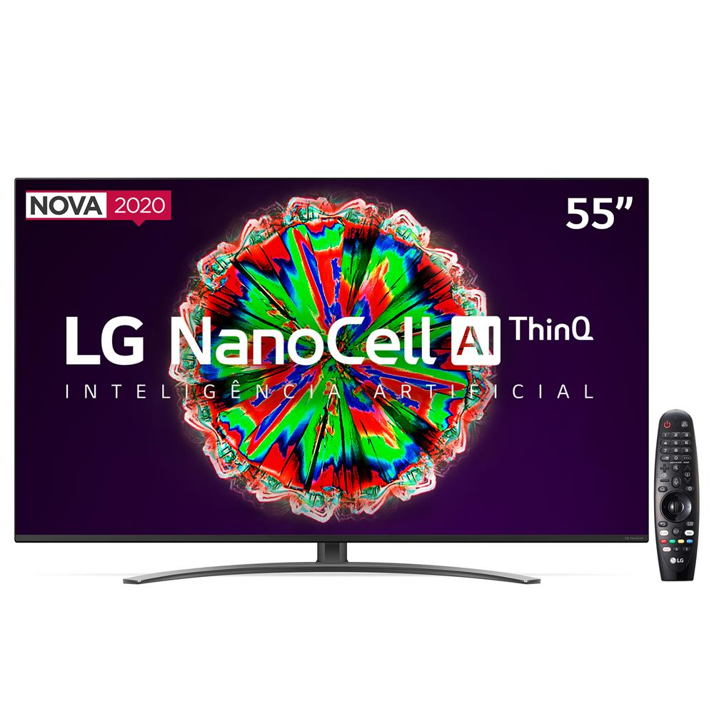 Smart TV LED 55" UHD 4K LG 55NANO81 NanoCell, IPS, Bluetooth, HDR, Inteligência Artificial ThinQ AI, Google Assistente, Alexa IOT, Smart Magic - 2020